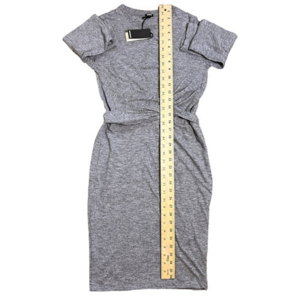 MONROW Granite Wrapped Dress  - Heather Gray - Picture 5 of 9